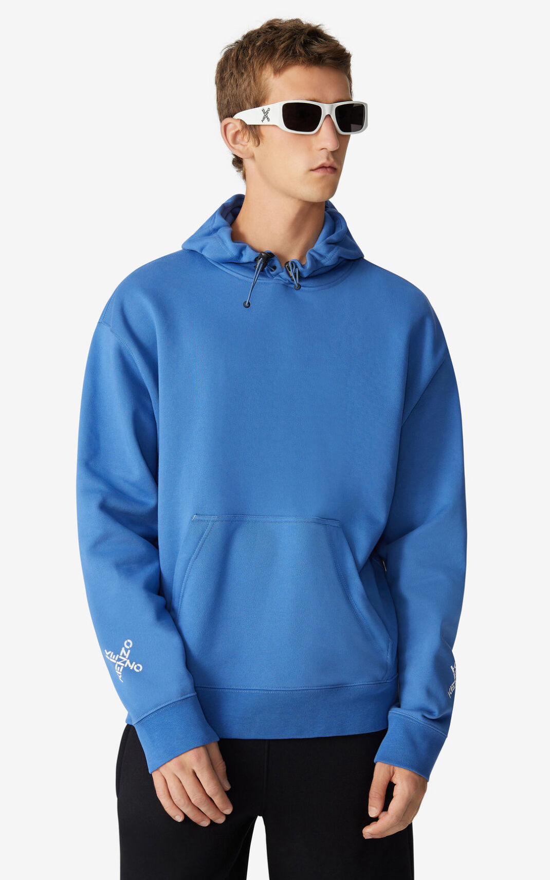 Kenzo Sport Triple X Sudaderas Con Capucha Hombre Azules | 4718935-HW